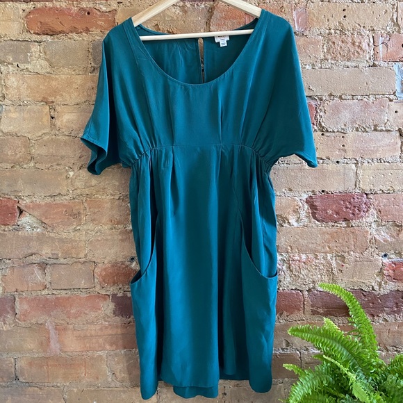 Aritzia Dresses & Skirts - Wilfred Turquoise silk dress